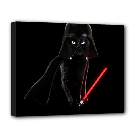 Darth Vader Cat Deluxe Canvas 20  X 16   by Valentinaart