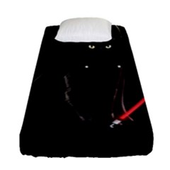 Darth Vader Cat Fitted Sheet (single Size) by Valentinaart