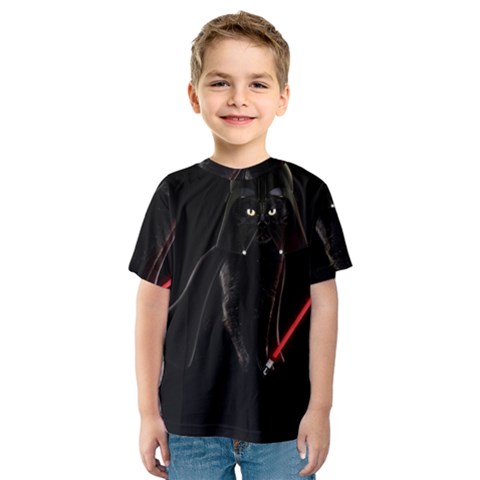 Darth Vader Cat Kids  Sport Mesh Tee by Valentinaart