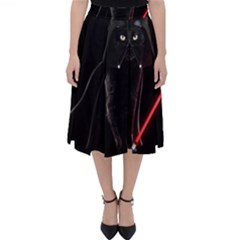 Darth Vader Cat Folding Skater Skirt by Valentinaart