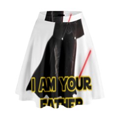 Darth Vader Cat High Waist Skirt by Valentinaart