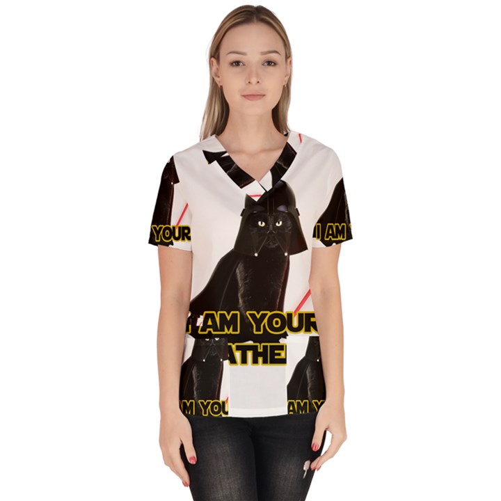 Darth Vader Cat Scrub Top