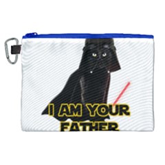 Darth Vader Cat Canvas Cosmetic Bag (xl) by Valentinaart