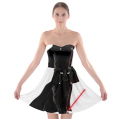 Darth Vader Cat Strapless Bra Top Dress by Valentinaart