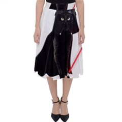 Darth Vader Cat Folding Skater Skirt by Valentinaart