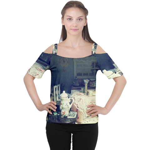 Abandonded Dollhouse Cutout Shoulder Tee by snowwhitegirl