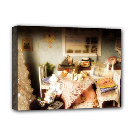 Dollhouse Christmas Deluxe Canvas 16  X 12   by snowwhitegirl