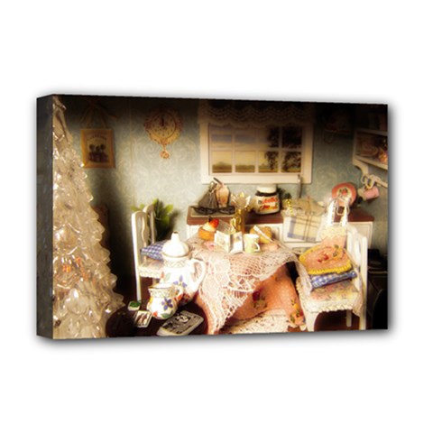 Dollhouse Christmas Deluxe Canvas 18  X 12   by snowwhitegirl