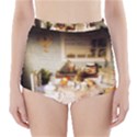 Dollhouse Christmas High-Waisted Bikini Bottoms View1