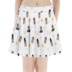 Groundhog Day Pattern Pleated Mini Skirt by Valentinaart