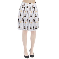 Groundhog Day Pattern Pleated Skirt by Valentinaart