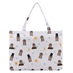 Groundhog Day Pattern Zipper Medium Tote Bag by Valentinaart