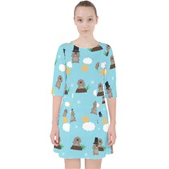 Groundhog Day Pattern Pocket Dress by Valentinaart