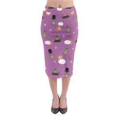 Groundhog Day Pattern Midi Pencil Skirt by Valentinaart