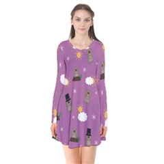 Groundhog Day Pattern Flare Dress by Valentinaart