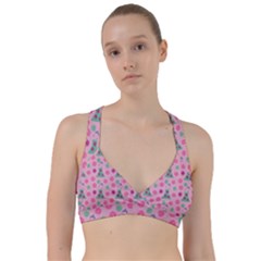 Green Dress Pink Sweetheart Sports Bra by snowwhitegirl