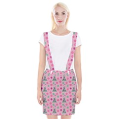 Green Dress Pink Braces Suspender Skirt by snowwhitegirl