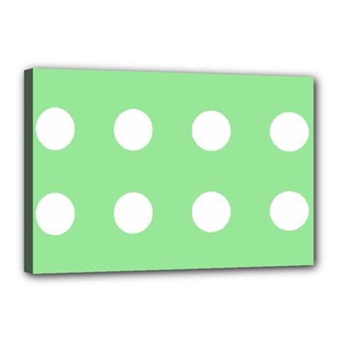 Lime Dot Canvas 18  X 12  by snowwhitegirl