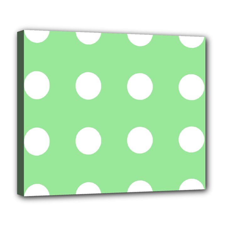 Lime Dot Deluxe Canvas 24  x 20  