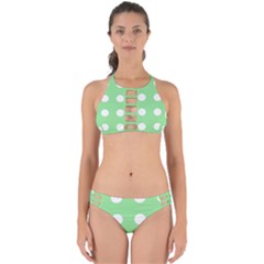 Lime Dot Perfectly Cut Out Bikini Set