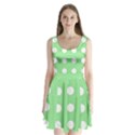 Lime Dot Split Back Mini Dress  View1