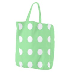 Lime Dot Giant Grocery Zipper Tote