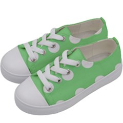 Lime Dot Kids  Low Top Canvas Sneakers by snowwhitegirl