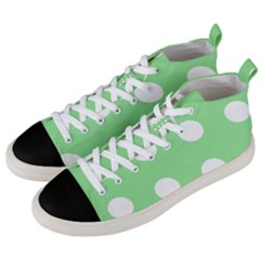 Lime Dot Men s Mid-top Canvas Sneakers