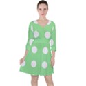 Lime Dot Ruffle Dress View1