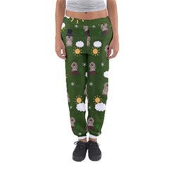 Groundhog Day Pattern Women s Jogger Sweatpants by Valentinaart