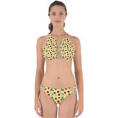 Green Dress Yellow Perfectly Cut Out Bikini Set