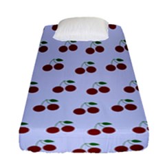 Blue Cherries Fitted Sheet (single Size) by snowwhitegirl