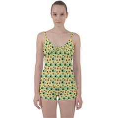 Yellow Sea Whales Tie Front Two Piece Tankini by snowwhitegirl