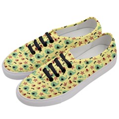 Yellow Sea Whales Women s Classic Low Top Sneakers