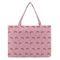 Pink Beige Hats Medium Tote Bag by snowwhitegirl