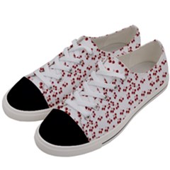 Red Cherries Women s Low Top Canvas Sneakers by snowwhitegirl