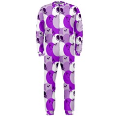 Purple Cherry Dots Onepiece Jumpsuit (men)  by snowwhitegirl