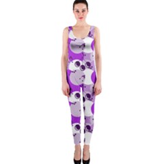 Purple Cherry Dots Onepiece Catsuit by snowwhitegirl