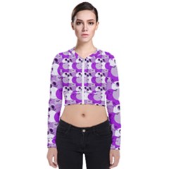 Purple Cherry Dots Bomber Jacket