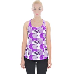 Purple Cherry Dots Piece Up Tank Top