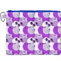 Purple Cherry Dots Canvas Cosmetic Bag (XXXL) View1