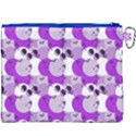 Purple Cherry Dots Canvas Cosmetic Bag (XXXL) View2