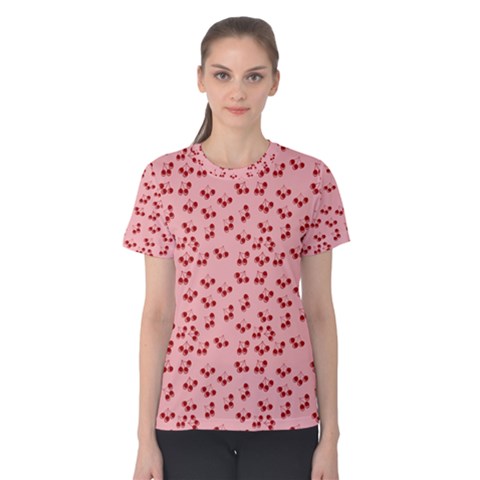 Rose Cherries Women s Cotton Tee by snowwhitegirl