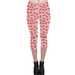 Rose Cherries Capri Leggings  by snowwhitegirl