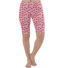 Rose Cherries Cropped Leggings  by snowwhitegirl