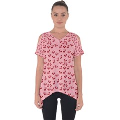 Rose Cherries Cut Out Side Drop Tee by snowwhitegirl