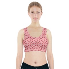 Rose Cherries Sports Bra With Pocket by snowwhitegirl