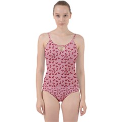 Rose Cherries Cut Out Top Tankini Set