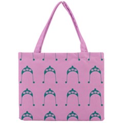 Pink Flower Teal Hat Mini Tote Bag