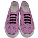 Pink Flower Teal Hat Men s Classic Low Top Sneakers View1